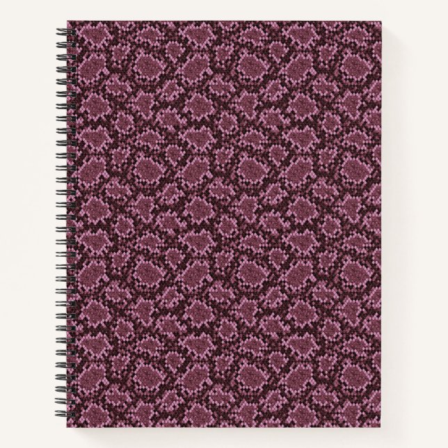 Rosa Schlange drucken Notizbuch (Vorderseite)