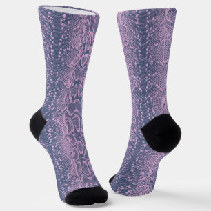 Rosa Schlange Hautfresse Socken