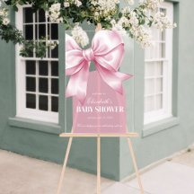 Rosa Schleife Baby Mädchen Elegante Babyparty Begr