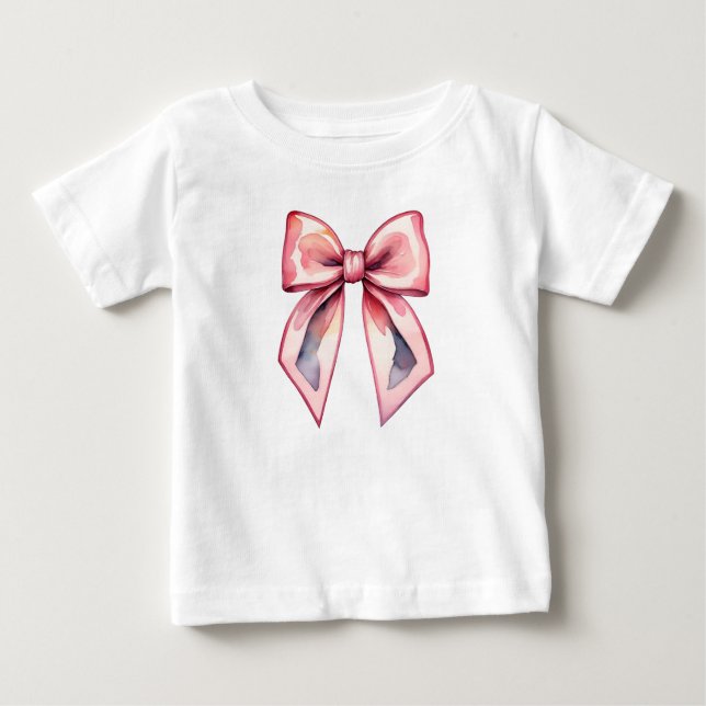 rosa Schleife Baby T-shirt (Vorderseite)