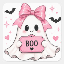 Rosa Schleife BOO Geist Coquette Halloween