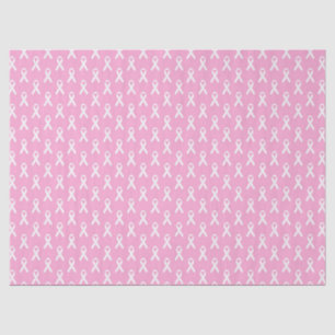 Rosa Schleife Brustkrebs-Bewusstseins-Muster Seidenpapier