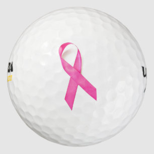 Rosa Schleife Brustkrebsbewusstsein Golfball
