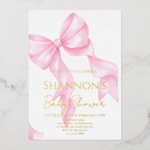 Rosa Schleife Coquette Babyparty
