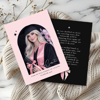 Rosa Schleife Foto schwarzer Hintergrund elegante  Ankündigung