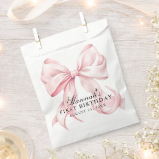 Rosa Schleife Kokette Schleife Thema Geschenktütchen