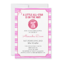 Rosa Schleife Kokette Streifen Basketball Baby Sho