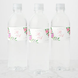 Rosa-Schleife-Monogramm-Hochzeit