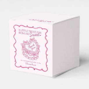 Rosa Schleife Retro Herz Coquette Torte Brautparty Geschenkschachtel