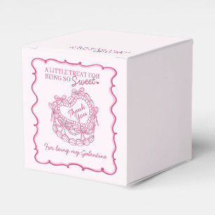 Rosa Schleife Retro Herz Zuckersüßer Kuchen Galent Geschenkschachtel