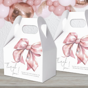 Rosa Schleife Schmachtlappen Mädchen Babyparty Geschenkschachtel