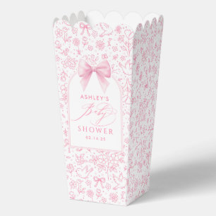 Rosa Schleife Süße Whimsical Chinoiserie-Baby-Part Geschenkschachtel