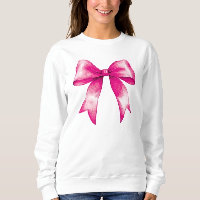 Rosa Schleife Sweatshirt (Vorderseite)