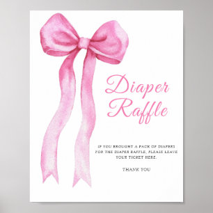 Rosa Schleife - Windelraffel-Plakat Poster