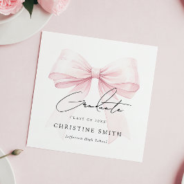 Rosa Schleifen-Abschluss-Papier-Servietten Serviette