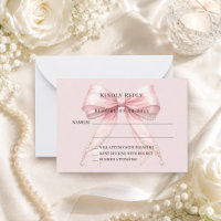Rosa Schleifen-Antwort RSVP