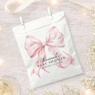 Rosa Schleifen-Baby-Party Schick Schleifen-Thema Geschenktütchen
