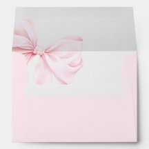 Rosa Schleifen-Baby-Shower-Umschlag