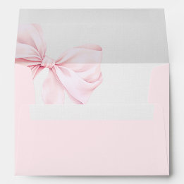 Rosa Schleifen-Baby-Shower-Umschlag