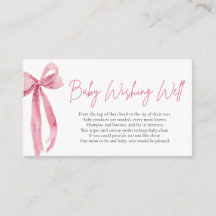 Rosa Schleifen-Baby-Wunschbrunnen-Baby-Party