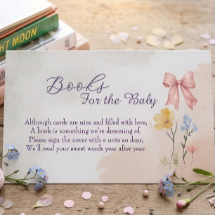 Rosa Schleifen-Blumen-Aquarell-Buch für die Baby-K Visitenkarte
