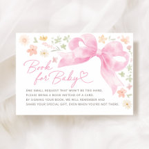 Rosa Schleifen-Blumen-Baby-Shower-Bücher für Baby