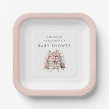Rosa Schleifen-Buchstapel-Baby-Party