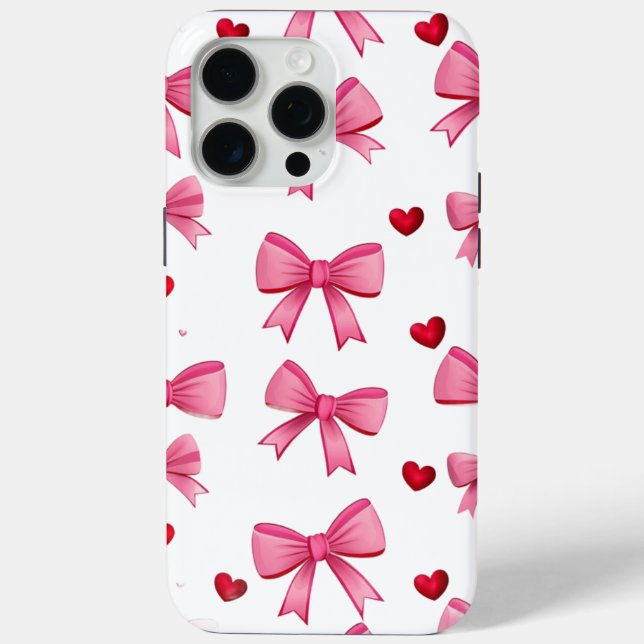 Rosa Schleifen Case-Mate iPhone Hülle (Rückseite)