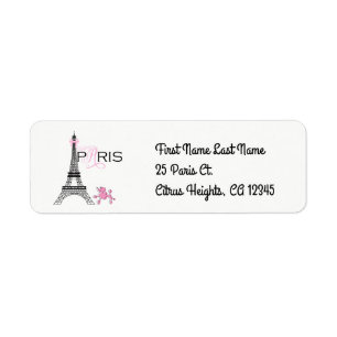 Rosa Schleifen-Eiffelturm Paris Frankreich Pudel C