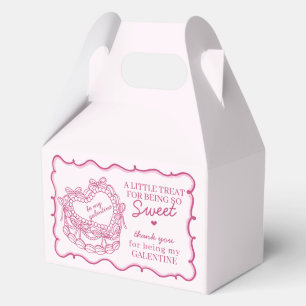 Rosa Schleifen Herz Coquette Torte Galentines Part Geschenkschachtel