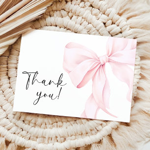 Rosa Schleifen-Junggesellinnenabschied Dankeskarte