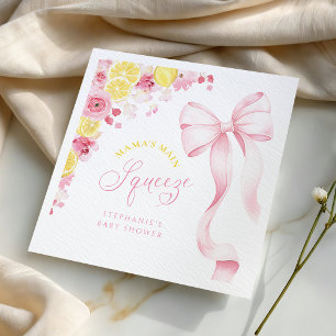 Rosa Schleifen-Limonen-Baby-Shower-Papier-Serviett Serviette