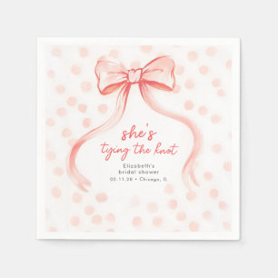 Rosa Schleifen-Whimsy-Minimalistische Hochzeitsfei Serviette