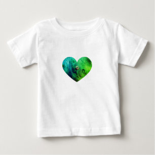 Rosa Schleim-Herz-Baby-T-Shirt Baby T-shirt