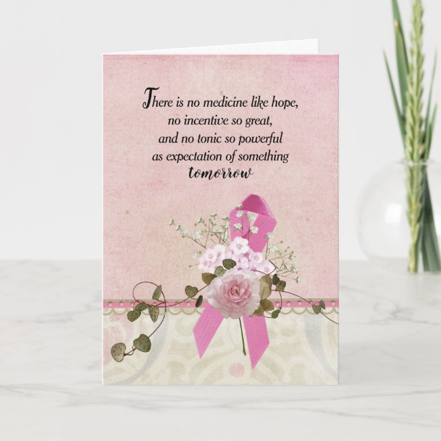 rosa Schleimhaut für Brustkrebs Karte (Vorderseite)