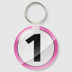 Rosa Schlüsselkette der Nr.-1 Schlüsselanhänger