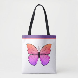 Rosa Schmetterling mit Namen Tasche