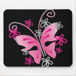 rosa Schmetterling mousepad