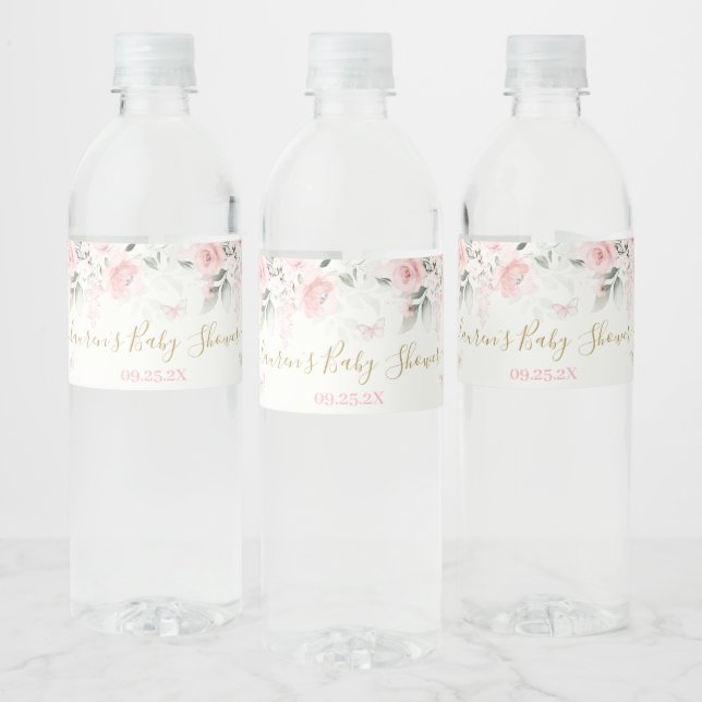 Rosa Schmetterling Set für Lebensmittel und Geträn (Flaschen)