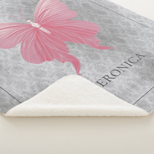Rosa Schmetterling Sherpadecke (3/4)