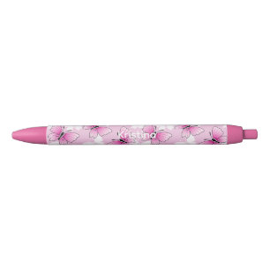 Rosa Schmetterling Süß Kawaii Personalisierter Sti Kugelschreiber