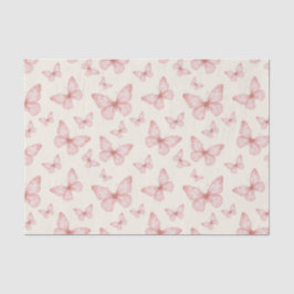 Rosa Schmetterlinge in Creme Seidenpapier