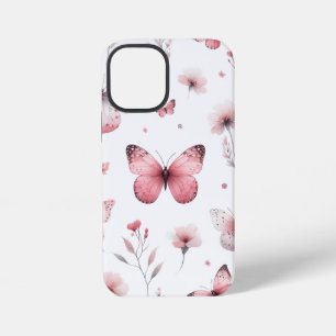 Rosa Schmetterlinge iPhone 12 Mini Hülle