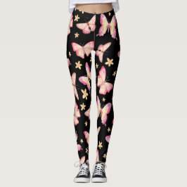 Rosa Schmetterlinge Leggings