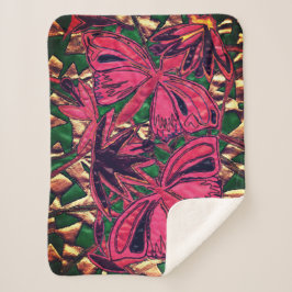 Rosa Schmetterlinge Sherpadecke