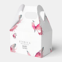 Rosa Schmetterlinge Weiße Babydusche