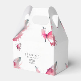 Rosa Schmetterlinge Weiße Babydusche Geschenkschachtel