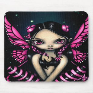 "Rosa Schmetterlings-Fee" Mousepad