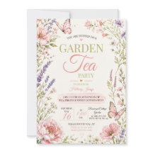 Rosa Schmetterlings-Garten-Teeparty