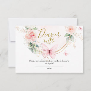 Rosa Schmetterlingskarte